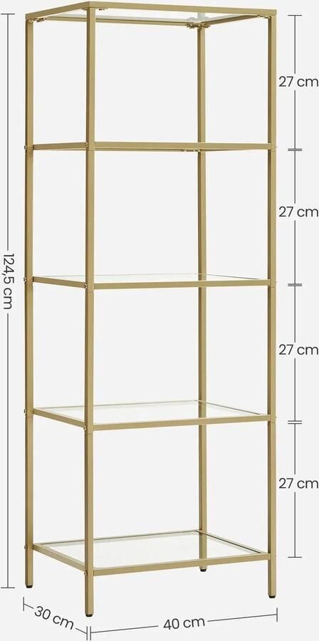 Vasagle VidaLuxe Staand Rek Boekenkast Garderobe Kast Woonkamer Archiefkast Opbergkast Opbergkasten Binnen Opbergkast Kast Kastje Opberg Kast Opbergkastje Organizer Organizers Opbergrek Opberg Rek Meubel Woonkamer Meubel