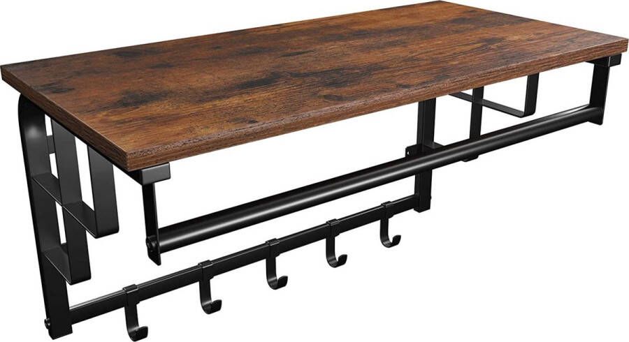 Vasagle Wandkapstok Allison bruin zwart