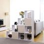 Vasagle Witte Opbergkast Display kast met 10 Kubusvakken Boekenkast Room divider Kubus kast - Thumbnail 2