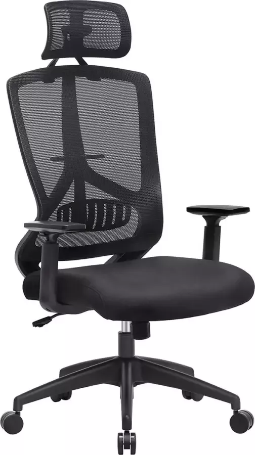 VASGALE Bureaustoel Stoel Bureaustoel ergonomisch 68 x 65 x 128 Zwart