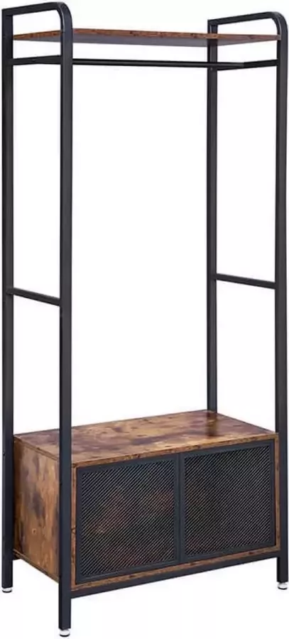 VASGALE Kapstok Garderoberek Kapstokken 80 x 40 x 180 Bruin