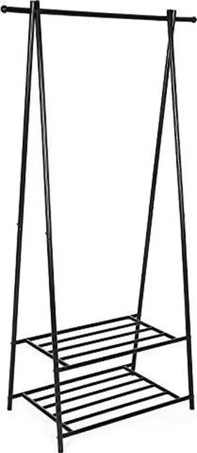 VASGALE Trend24 Kapstok staand Garderoberek Garderobestang Kledingrek 87 5 x 41 x 155 cm Zwart