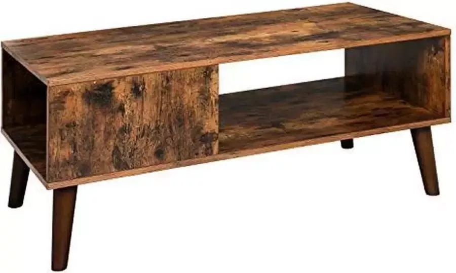 Vasale Trend24 Salontafel industrieel Tv meubel industrieel Salontafel hout 100 x 50 x 45 cm Rustiek bruin