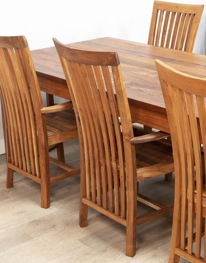 Vavivo Teak eettafel 240cm Binnen Tafel met of zonder stoelen Teakhout