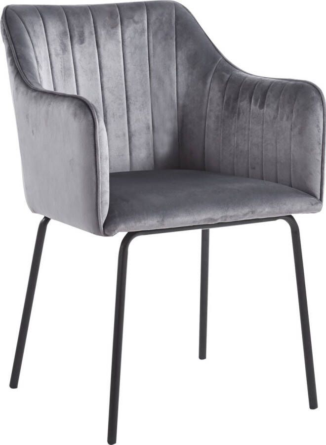 Vcm 1er Esszimmerstühle skandinavischer gepolsterter Küchenstuhl Maße ca. H. 82 x B. 54 x T. 59 cm bequeme Armlehne und Rückenlehne Esszimmerstuhl Valia