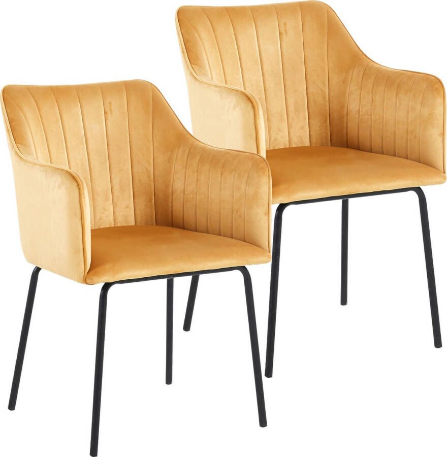 Vcm 2er Esszimmerstühle skandinavischer gepolsterter Küchenstuhl Maße ca. H. 82 x B. 54 x T. 59 cm bequeme Armlehne und Rückenlehne Esszimmerstuhl Valia