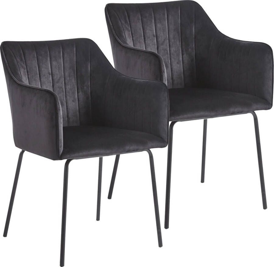 Vcm 2er Esszimmerstuhl skandinavischer gepolsterter Küchenstuhl Stuhl Esszimmer Esstischtisch Armlehne Rückenlehne Valia