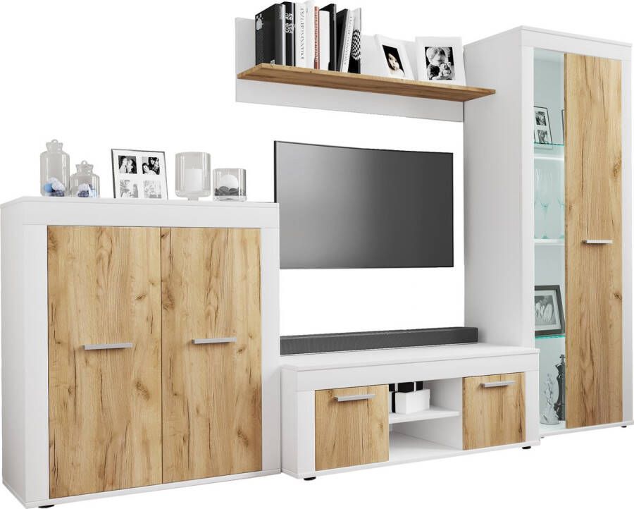 Vcm 4-delig TV lowboard TV meubel Wandmeubel Woonkamer Wandmeubel Usilo L 4-delig TV lowboard TV meubel Wandmeubel Woonkamer Wandmeubel Usilo L