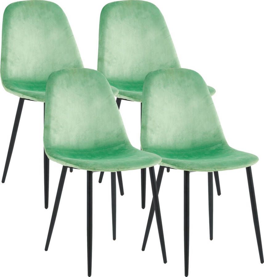 Vcm 4er Esszimmerstühle skandinavischer gepolsterter Küchenstuhl Maße ca. H. 83 x B. 54 x T. 59 cm bequeme Rückenlehne Esszimmerstuhl Fiolo