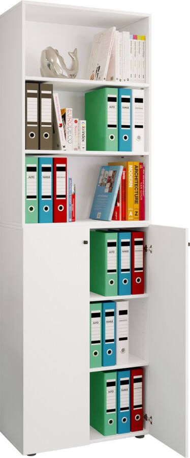 Vcm Kantoorkast Boeken Mappen Archiefkast Kantoormeubelen Kast Lona 6-vaks draaideuren Legplank Kantoorkast Boeken Mappen Archiefkast Kantoormeubelen Kast Lona 6-vaks draaideuren Legplank - Foto 2