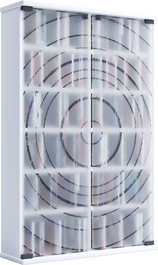 Vcm Houten CD DVD-standaard Plankkast Opbergstandaard Plankstandaard Glazen deur Tilano L Houten CD DVD-standaard Plankkast Opbergstandaard Plankstandaard Glazen deur Tilano L