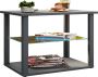 Vcm Holz Couchtisch Sofatisch Wohnzimmertisch Beistelltisch Glas Wanilo M - Thumbnail 1