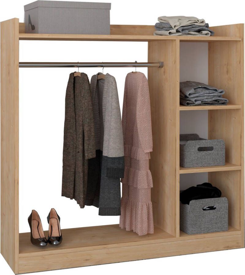 Vcm Houten open garderobe inloop kledingrek garderobe kledingstang Palosa M Houten open garderobe inloop kledingrek garderobe kledingstang Palosa M