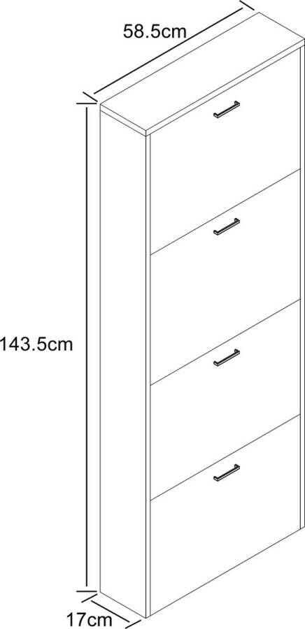 Vcm Houten plank Kipper schoenenrek Schoenenkast Schoenenkipper 4 Sulos L Houten plank Kipper schoenenrek Schoenenkast Schoenenkipper 4 Sulos L - Foto 2
