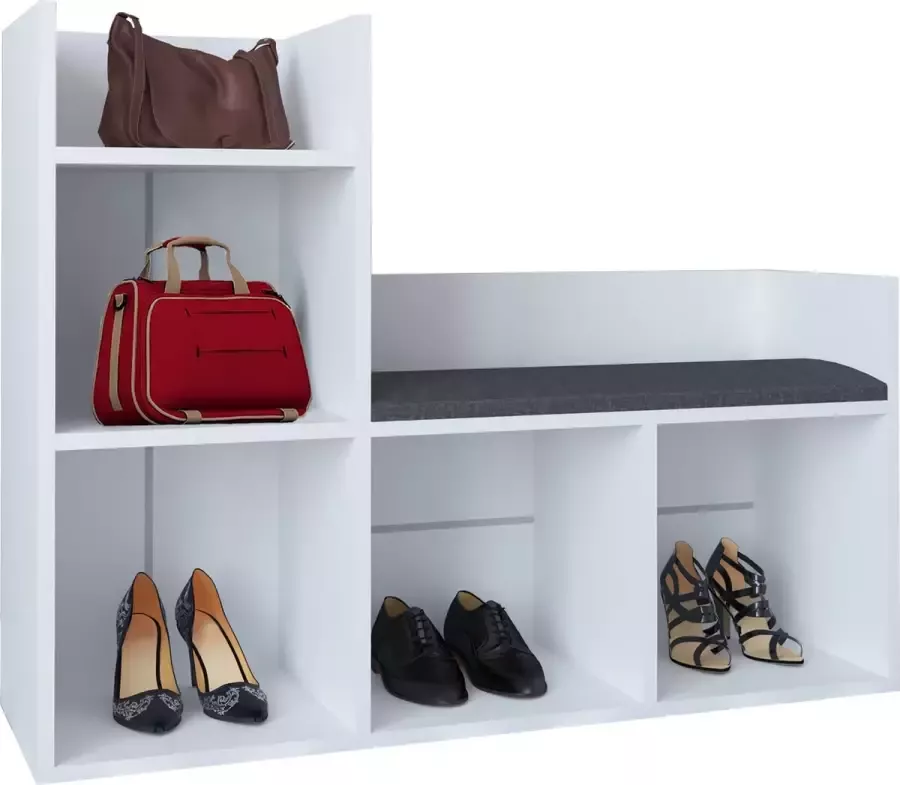 Vcm Houten schoenenrek Bank halmeubel Schoenenkast Lelus Houten schoenenrek Bank halmeubel Schoenenkast Lelus