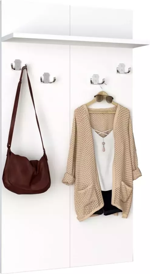 Vcm Houten haakrail wandkapstok kapstok wandpaneel hal kapstok Gados XS Houten haakrail wandkapstok kapstok wandpaneel hal kapstok Gados XS