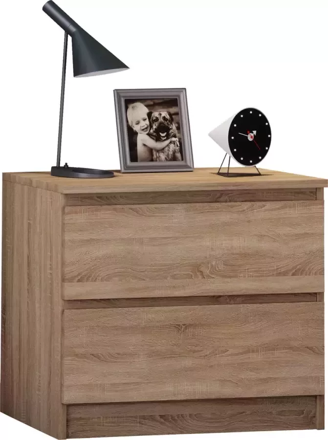 Vcm Houten nachtkastje Bijzettafel Lade Console Nachtkastje Breido Mini Houten nachtkastje Bijzettafel Lade Console Nachtkastje Breido Mini