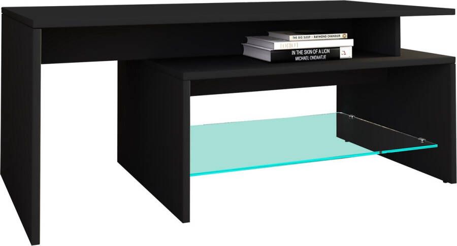 Vcm Houten Salontafel Sofatafel Woonkamertafel Bijzettafel Lade Glas Pilas Houten Salontafel Sofatafel Woonkamertafel Bijzettafel Lade Glas Pilas