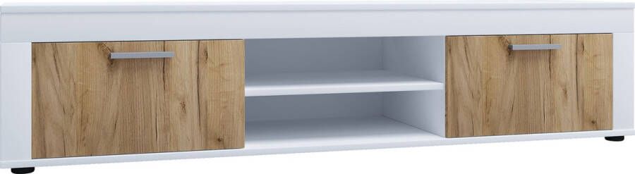 Vcm Houten TV lowboard Meubel TV meubel Tafel Console TV tafel breedte 160 cm Usilo XL Houten TV lowboard Meubel TV meubel Tafel Console TV tafel breedte 160 cm Usilo XL