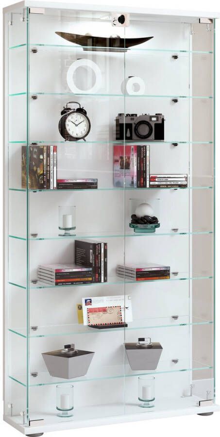 Vcm Houten vitrinekast Glazen vitrinekast Staande vitrinekast Stelas L Houten vitrinekast Glazen vitrinekast Staande vitrinekast Stelas L