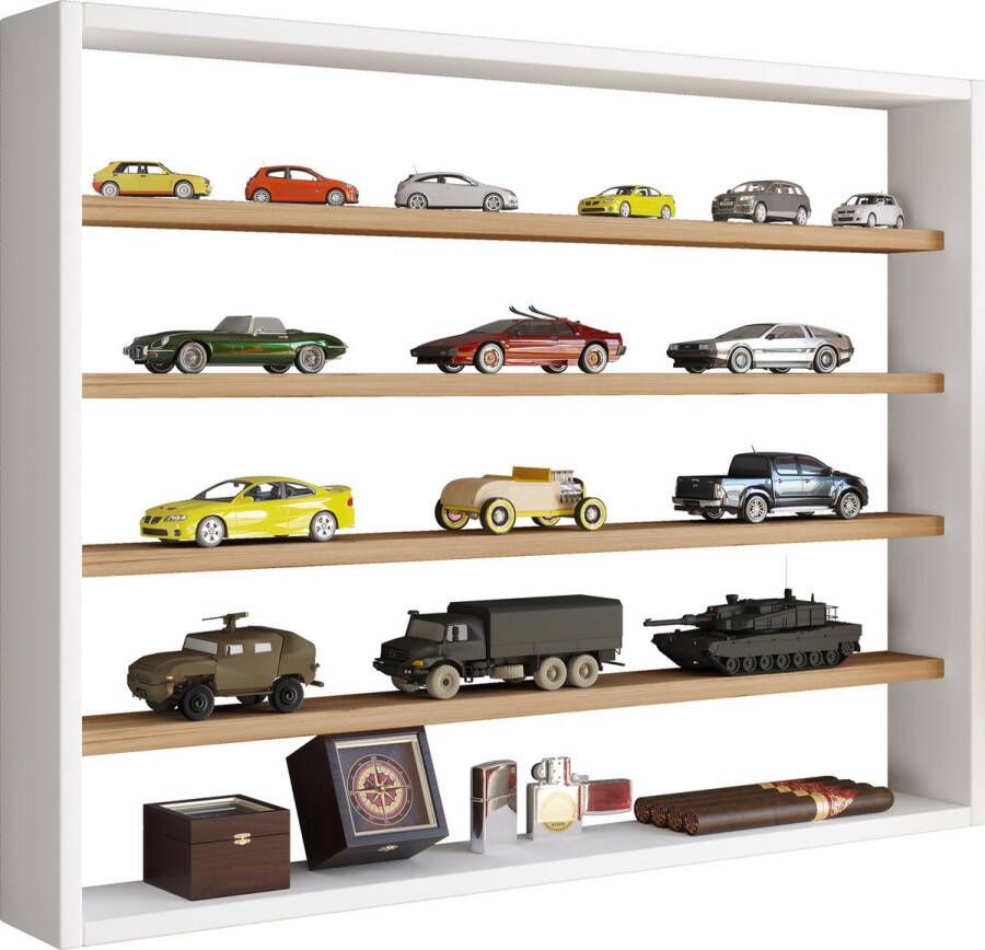 Vcm Houten wandplank Wandvitrine Verzamelen Deco Vitrine voor verzamelaars Osado L Houten wandplank Wandvitrine Verzamelen Deco Vitrine voor verzamelaars Osado L