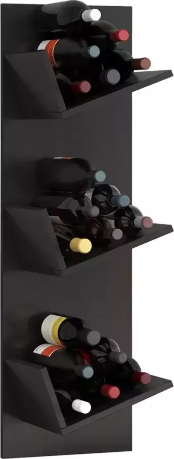 Vcm Houten wijnrek Flessenrek Wandplank Hangende plank Flessen Wijn Vinosi Houten wijnrek Flessenrek Wandplank Hangende plank Flessen Wijn Vinosi