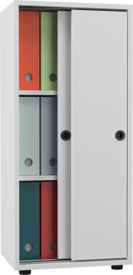 Vcm Kantoorkast Boeken Mappen Archiefkast Kantoormeubelen Kast Ulas 3-voudige schuifdeuren Kantoorkast Boeken Mappen Archiefkast Kantoormeubelen Kast Ulas 3-voudige schuifdeuren