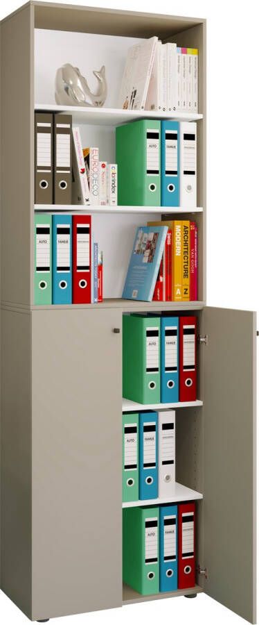 Vcm Kantoorkast Boeken Mappen Archiefkast Kantoormeubelen Kast Lona 6-vaks draaideuren Legplank Kantoorkast Boeken Mappen Archiefkast Kantoormeubelen Kast Lona 6-vaks draaideuren Legplank