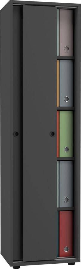 Vcm Kantoorkast Boeken Mappen Archiefkast Kantoormeubelen Kast Ulas 5-voudige schuifdeuren Kantoorkast Boeken Mappen Archiefkast Kantoormeubelen Kast Ulas 5-voudige schuifdeuren