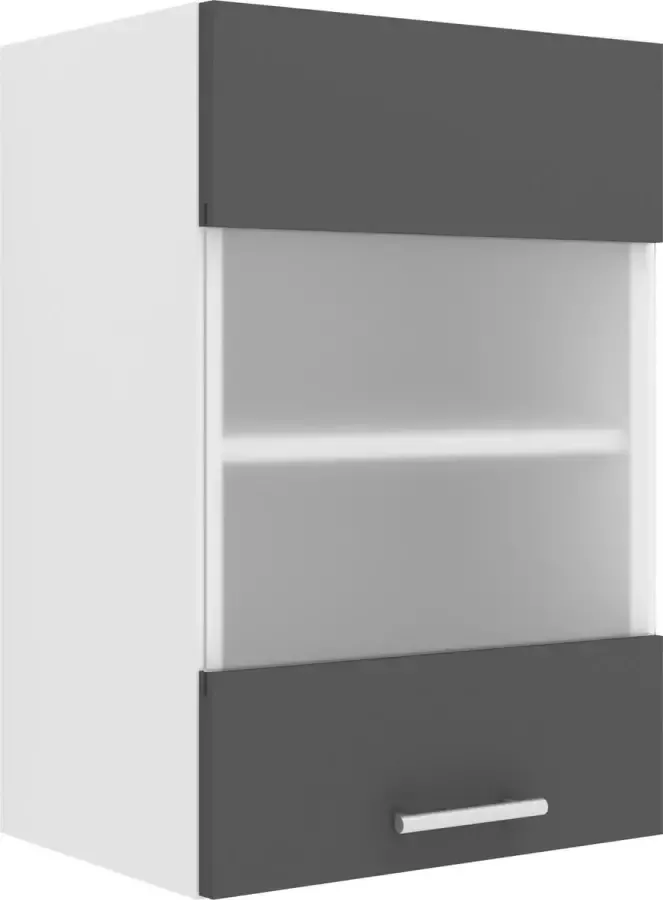 Vcm Keukenkast breedte 40 cm Matte glazen deur Wandkast Keuken Keukenmeubels Esilo Keukenkast breedte 40 cm Matte glazen deur Wandkast Keuken Keukenmeubels Esilo