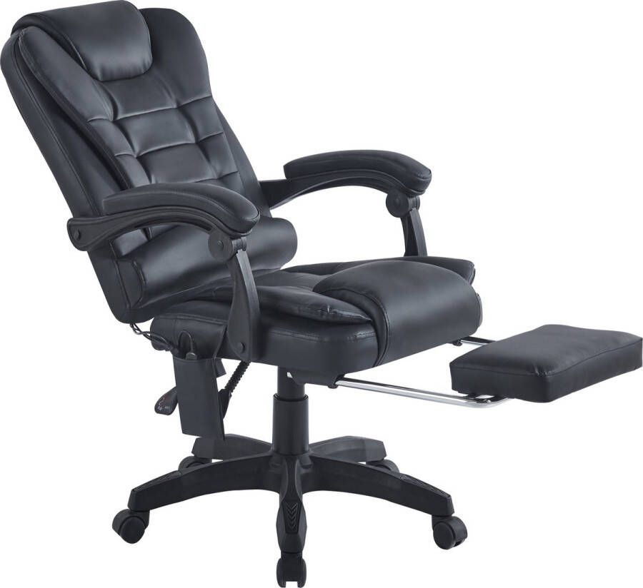 Vcm Massage Heizung Bürostuhl Schreibtischstuhl Drehstuhl Chefsessel Fußablage Gamingstuhl Alasko Plus