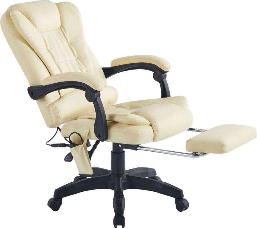 Vcm Massage Heizung Bürostuhl Schreibtischstuhl Drehstuhl Chefsessel Fußablage Gamingstuhl Alasko Plus