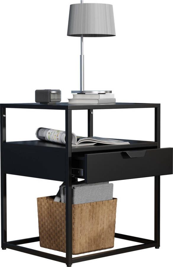 Vcm Metalen nachtkastje Bijzettafel Lade Console Nachtkastje Flokas M Metalen nachtkastje Bijzettafel Lade Console Nachtkastje Flokas M