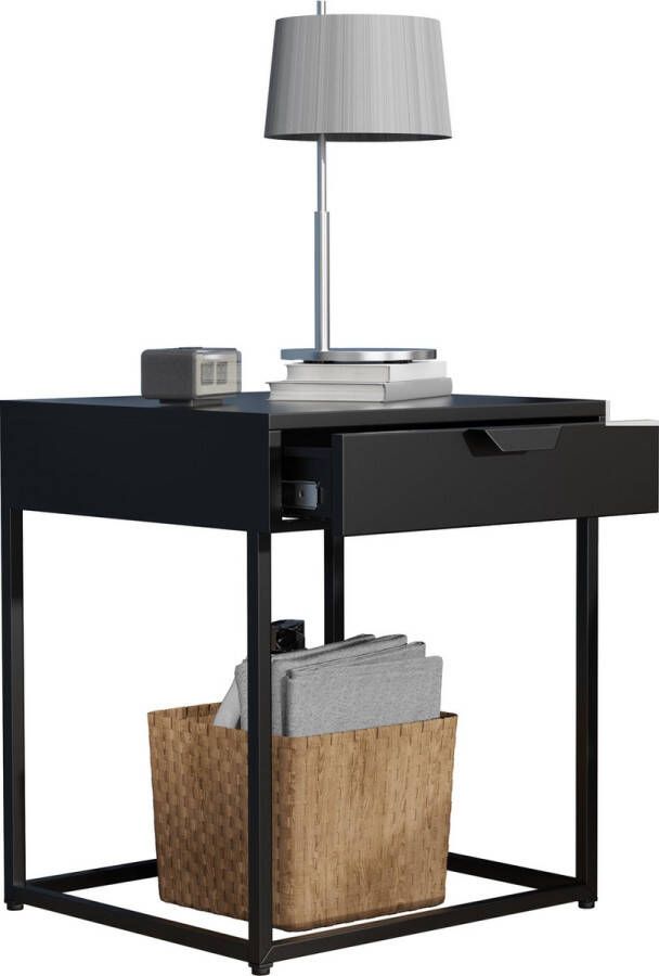Vcm Metalen nachtkastje Bijzettafel Lade Console Nachtkastje Flokas S Metalen nachtkastje Bijzettafel Lade Console Nachtkastje Flokas S