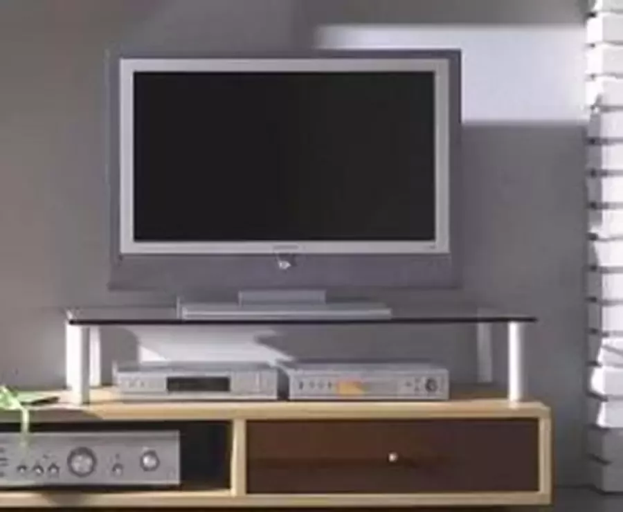 Vcm TV-opzetstuk verhoging TV-meubel aluminium glas Felino Mini TV-opzetstuk verhoging TV-meubel aluminium glas Felino Mini - Foto 2