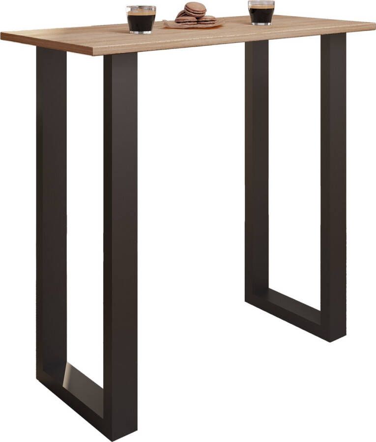 Vcm Premium Holz Alu Bartisch Tresen Stehtisch Bistrotisch Bartresen Tisch Xona 110x50 cm