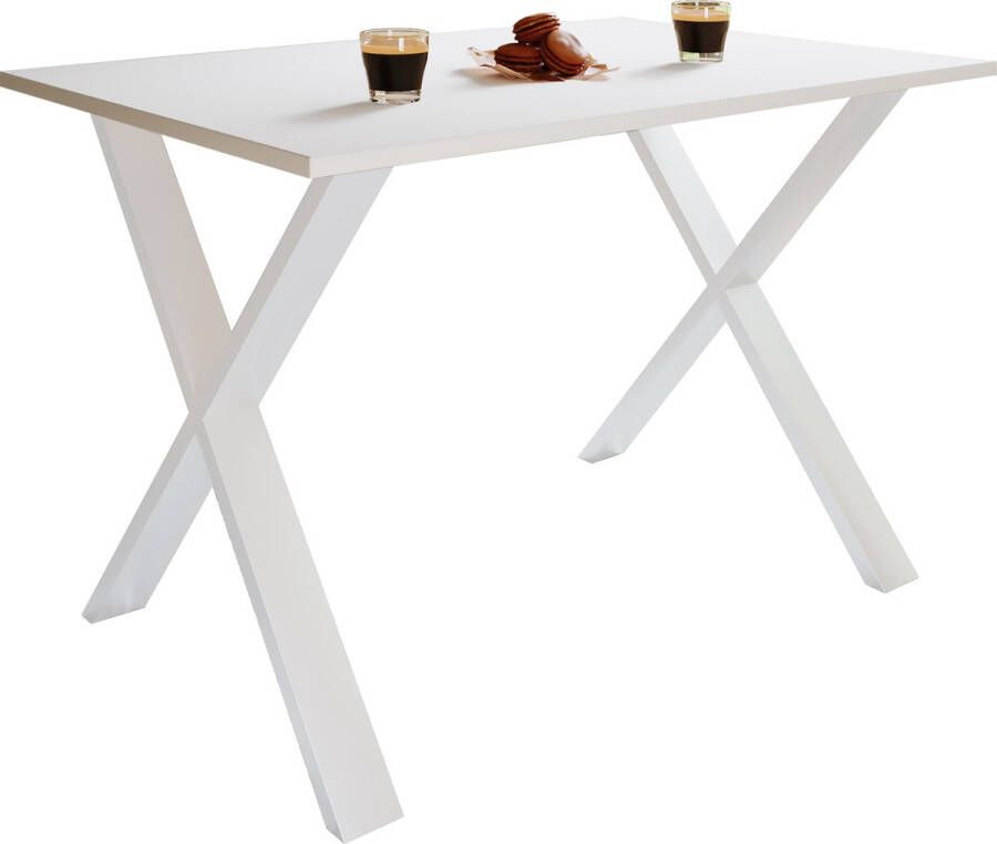 Vcm Premium houten eettafel Keukentafel Eettafel Tafel Xona X Zilver Premium houten eettafel Keukentafel Eettafel Tafel Xona X Zilver