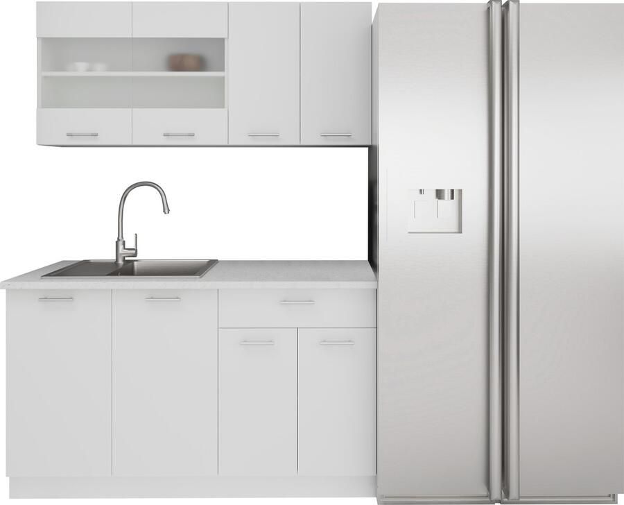 Vcm 4-delige eenpersoonskeuken Inbouwkeuken Keukenblok Complete keuken 140 cm Esilo 4-delige eenpersoonskeuken Inbouwkeuken Keukenblok Complete keuken 140 cm Esilo