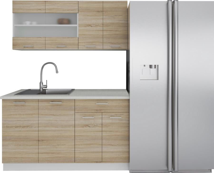 Vcm 4-delige eenpersoonskeuken Inbouwkeuken Keukenblok Complete keuken 140 cm Esilo 4-delige eenpersoonskeuken Inbouwkeuken Keukenblok Complete keuken 140 cm Esilo