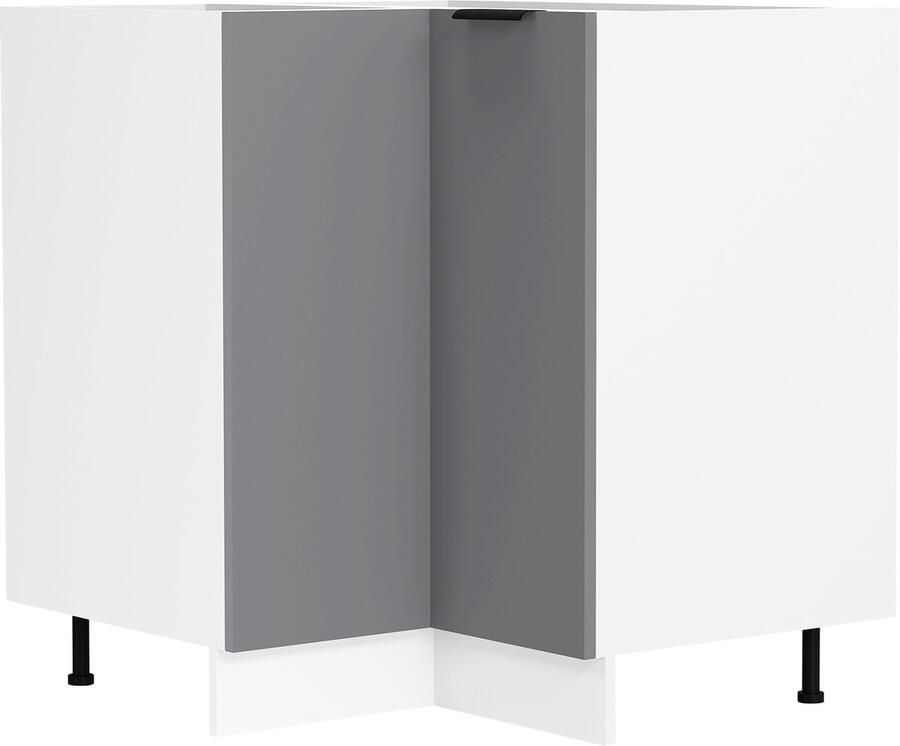 Vcm Eckschrank Maße ca. H. 82 x B. 76 x T. 76 cm Küchenschrank Küchenunterschrank Unterschrank Küchenmöbel Fasola