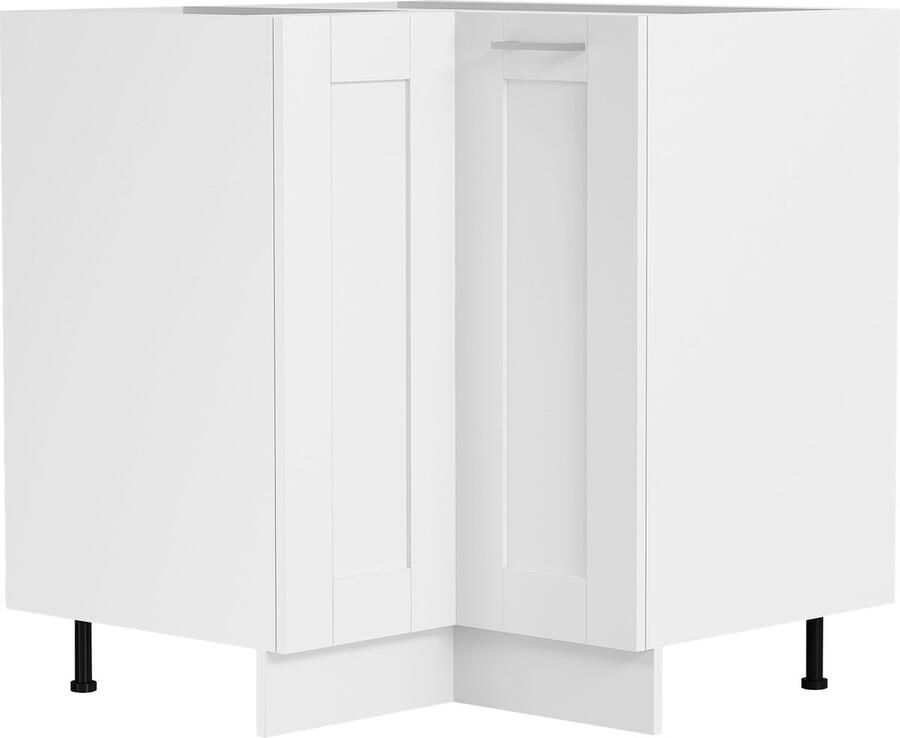 Vcm Eckschrank Maße ca. H. 82 x B. 76 x T. 76 cm Küchenschrank Küchenunterschrank Unterschrank im Landhaus Stil Küchenmöbel – Colura