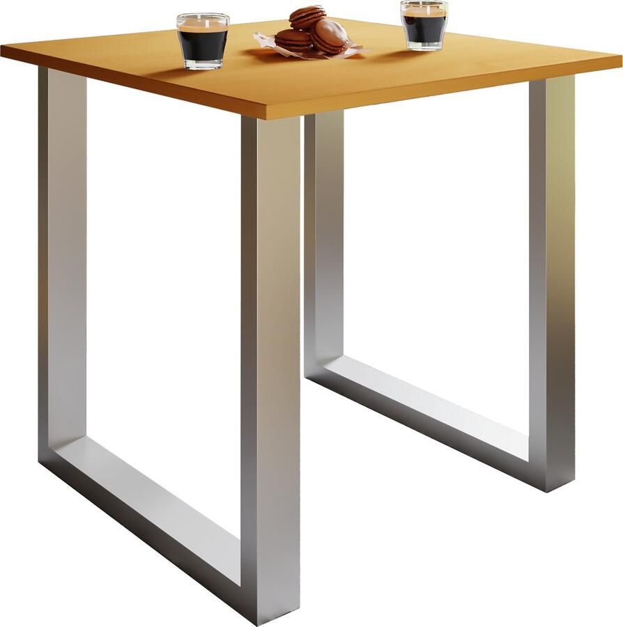 Vcm Premium houten eettafel Keukentafel Eettafel Tafel Xona U Zilver Premium houten eettafel Keukentafel Eettafel Tafel Xona U Zilver