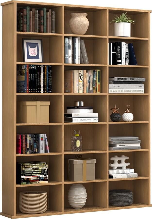 Vcm Houten CD DVD plank Boekenplank Media plank Kamerscherm Decoratieve plank Megosa M Houten CD DVD plank Boekenplank Media plank Kamerscherm Decoratieve plank Megosa M