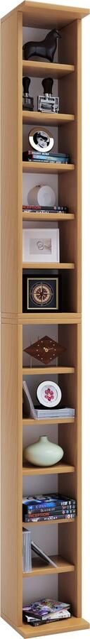 Vcm Houten CD DVD standaard Opbergrek Boekenplank Decoratieve plank Bigol Houten CD DVD standaard Opbergrek Boekenplank Decoratieve plank Bigol