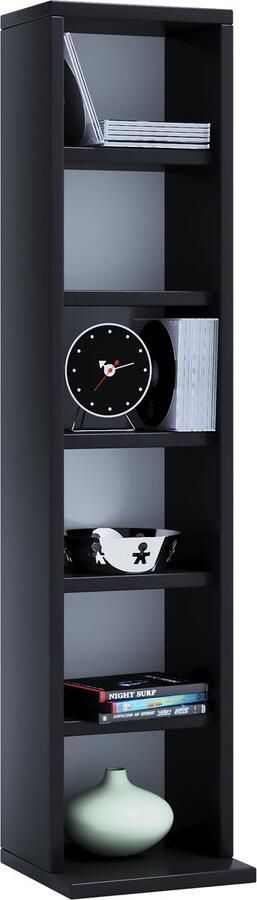 Vcm Houten CD DVD-standaard Opbergvak Bevindende plank Boekenplank Decoratieve plank Elementa Houten CD DVD-standaard Opbergvak Bevindende plank Boekenplank Decoratieve plank Elementa - Foto 2