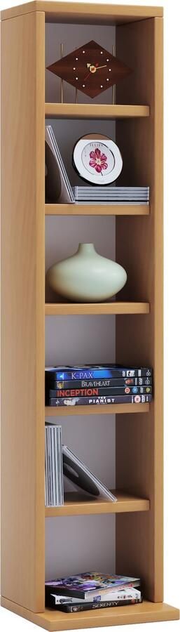 Vcm Houten CD DVD-standaard Opbergvak Bevindende plank Boekenplank Decoratieve plank Elementa Houten CD DVD-standaard Opbergvak Bevindende plank Boekenplank Decoratieve plank Elementa - Foto 2