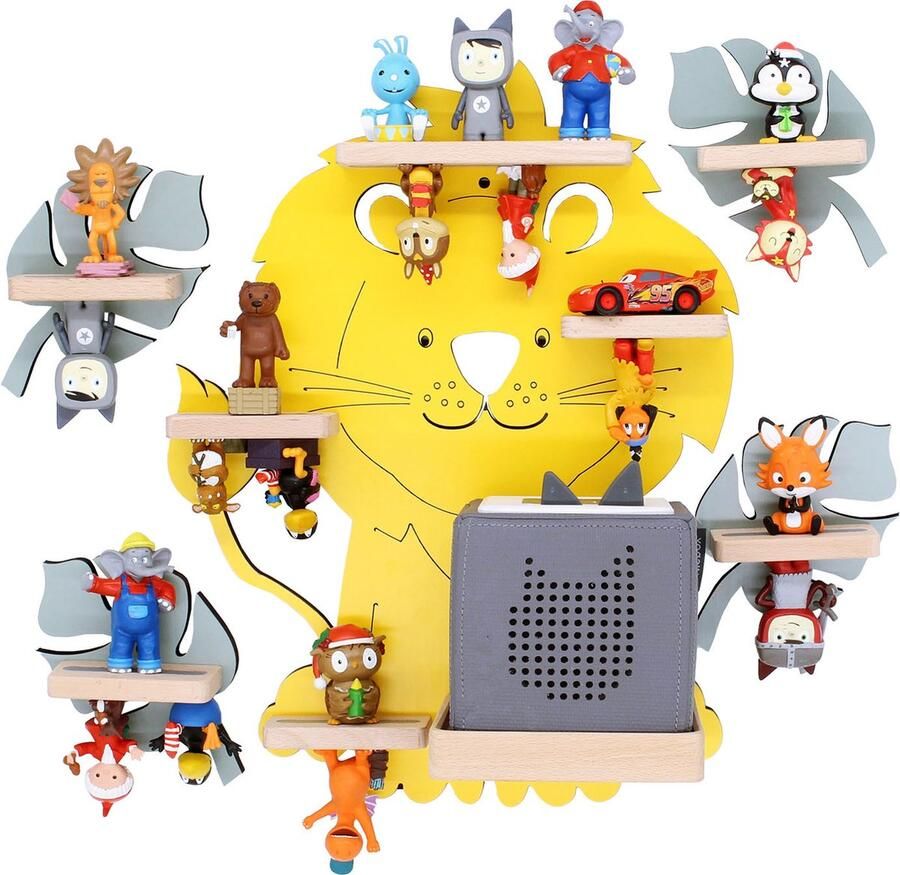 BOARTI Houten dieren leeuw kinderen plank Toniebox figuren wandplank Tonies muziekdoos Houten dieren leeuw kinderen plank Toniebox figuren wandplank Tonies muziekdoos