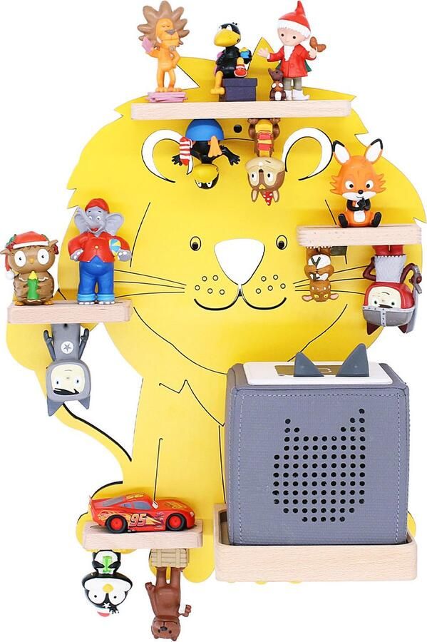 BOARTI Houten dieren leeuw kinderen plank Toniebox figuren wandplank Tonies muziekdoos Houten dieren leeuw kinderen plank Toniebox figuren wandplank Tonies muziekdoos