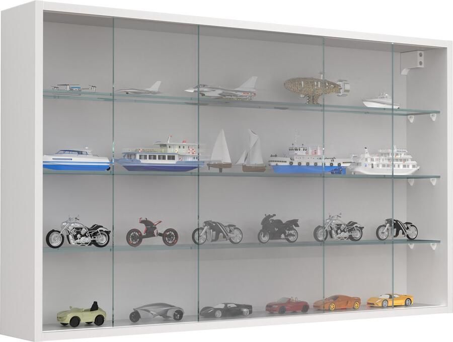 Vcm Houten glazen hangende vitrinekast Muur vitrinekast Decoratieve verzamelaar vitrinekast Drivalo XL Houten glazen hangende vitrinekast Muur vitrinekast Decoratieve verzamelaar vitrinekast Drivalo XL