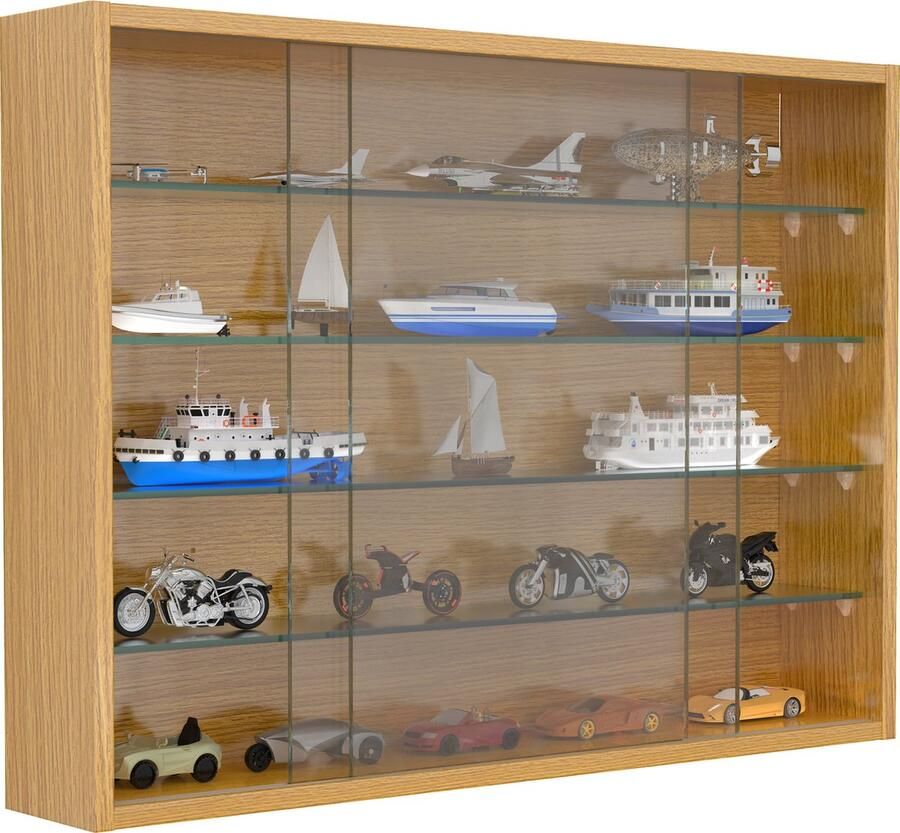 Vcm Houten glazen opknoping vitrinekast Muur vitrinekast Collectible decoratieve verzamelaar vitrinekast Drivalo L Houten glazen opknoping vitrinekast Muur vitrinekast Collectible decoratieve verzamelaar vitrinekast Drivalo L